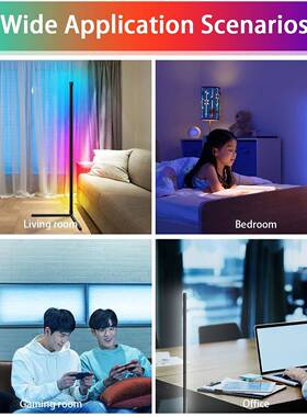 直销款LED墙爆角灯落RGB氛围地灯拆QJD装接网红灯落拼地灯