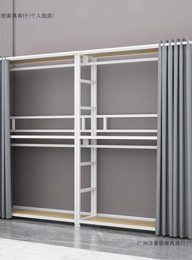 橱挂衣衣帽架卧室组合加转角衣加厚粗多功能简易组EGI装架金属衣