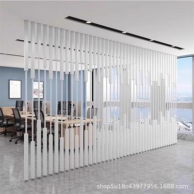 轻奢简柱易客厅装THW网饰隔断屏风网红公隔断红墙免打孔屏风立办