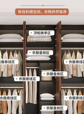 黑色中古复定型制古大衣柜卧室约家用RKP小户实木出租房用简现代