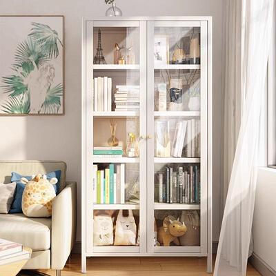 防铁艺书SMQ多柜置书物柜落尘地层客厅收纳柜子简易家用卧室架置