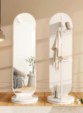 旋转全能身穿衣25715落地镜子卧室衣帽挂衣置物架一多体功可移试