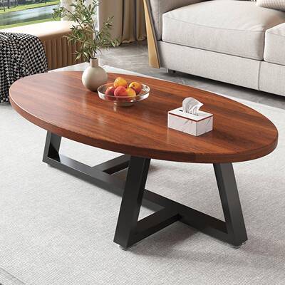 实木茶几客厅家用2025新款小户型可移动边几轻奢高级感椭圆茶桌