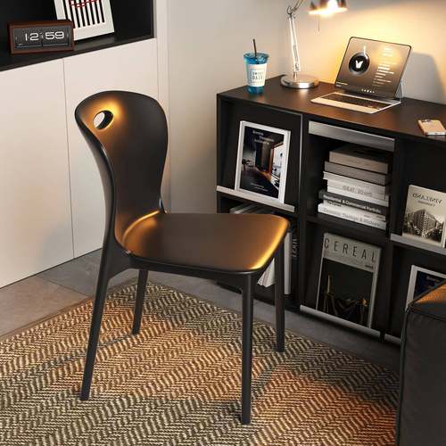 餐椅新款塑料靠背椅子家用可叠放凳子轻奢高级餐桌椅商用板凳备用