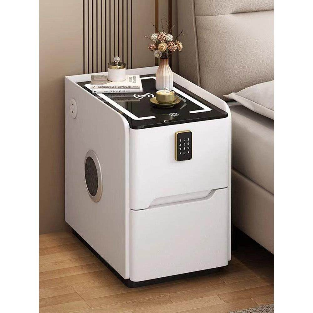 窄床头柜小型家用轻奢高级感智能带插座极窄小柜子现代简约床边柜