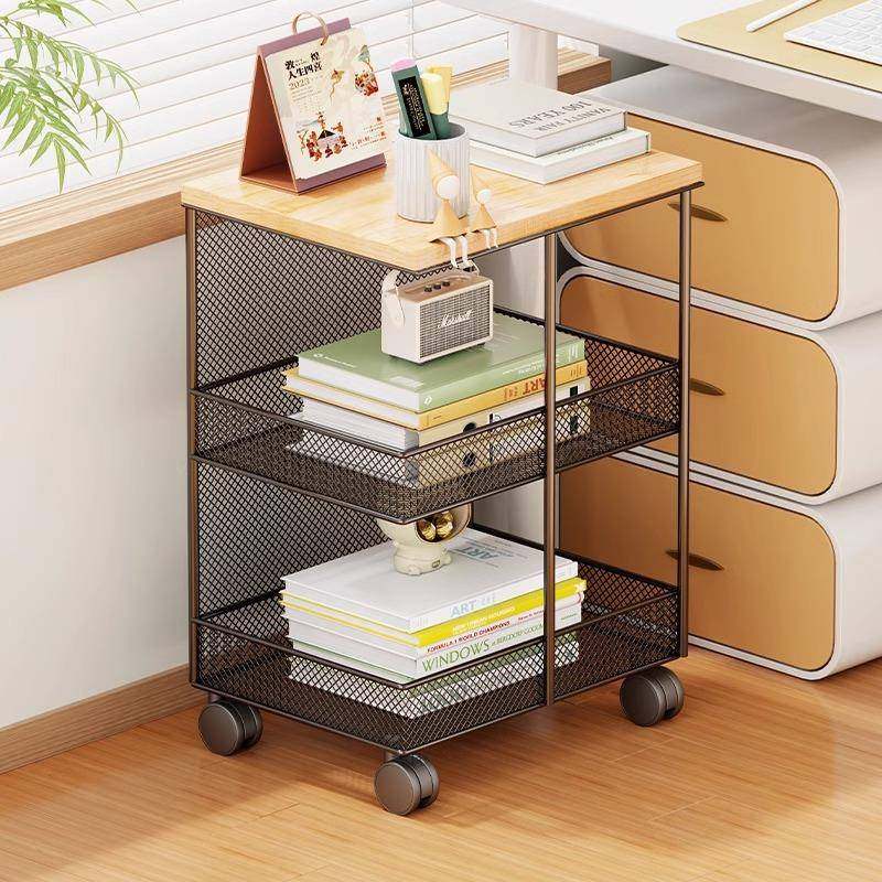 书桌旁收纳柜办公室落地文件架学生书本收纳架客厅可移动分层书架,电子元器件市场,其它元器件,淘宝优惠券,粉丝福利购,淘宝优惠卷