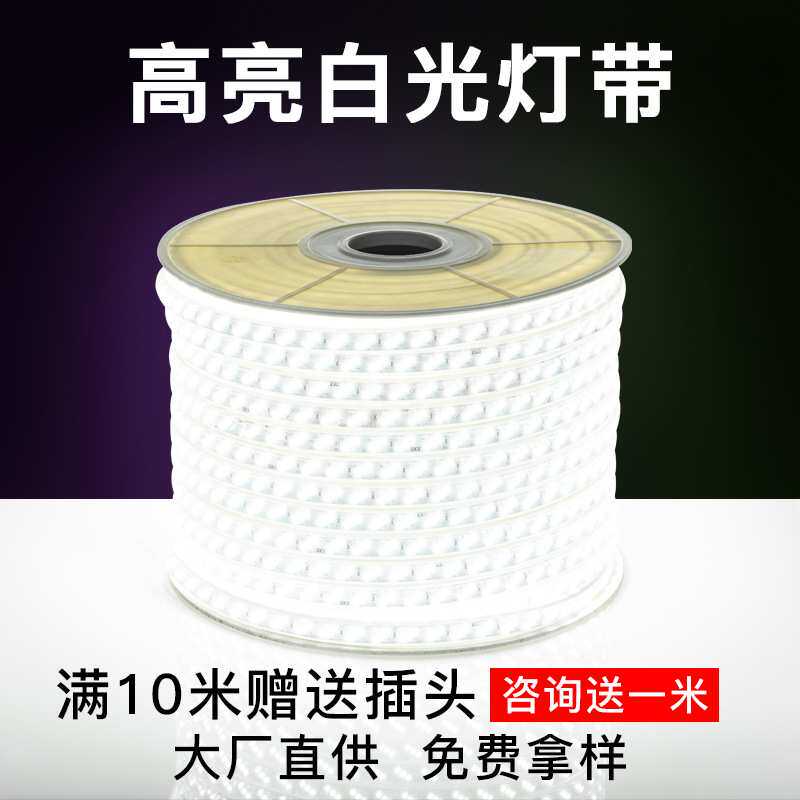 灯带led灯带客厅家用超亮光带七彩变色灯条户外防水180珠线灯220v