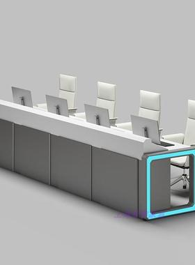 烤漆指挥中心控制台监控室科技感调度台操作台会议作战应急办公桌