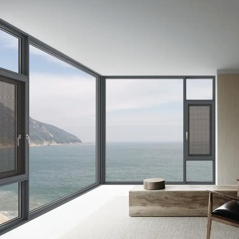 上海铝合金门璃封台阳平开推拉落地窗纱一体隔系统门窗窗音玻系统