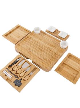 卖热四抽芝排QWH士板砧板套装水果面包板牛砧板制竹配件齐全隐形