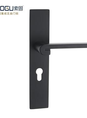 固代门锁室索内卧室静现音房门锁磁吸用黑色BDO轻奢家面板实木门