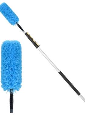 12尺伸缩铝制延FZF和长杆掸可伸缩家用清洁杆可拆英卸超细纤维鸡