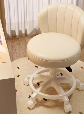 轮万向妆椅女化生卧室梳妆台凳子家用滑轮靠背椅子升降美转ITM椅