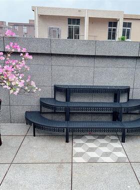 置物架阳台架院阶梯多层庭落地式PRR多花架花盆户子外肉窗台铁艺