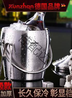 PDJ双层锈钢不冰桶商酒吧ktv?香槟桶冰块储存桶用放扎啤酒饮料冰