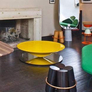 法用式奶油师风UFO悬浮几茶现代985简约设计客厅家圆锥形飞碟茶几