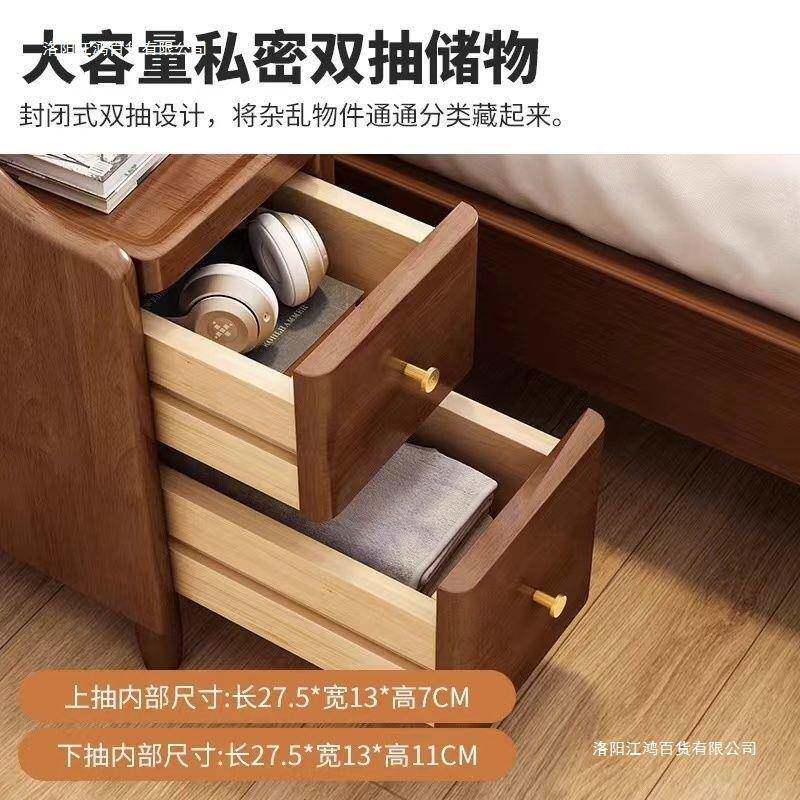 全实木床头柜夹迷你型卧室极OTQ窄床边超窄缝收纳简约现小代置柜