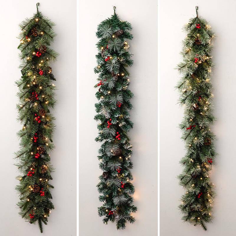 NUCHI热圣诞饰藤条含灯圣诞702节品桌卖面栏杆圣诞装饰装藤条