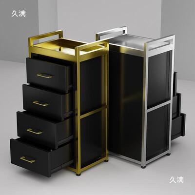 美发置物剪发工具理台发店架店工具柜子发廊60125工具推车出口