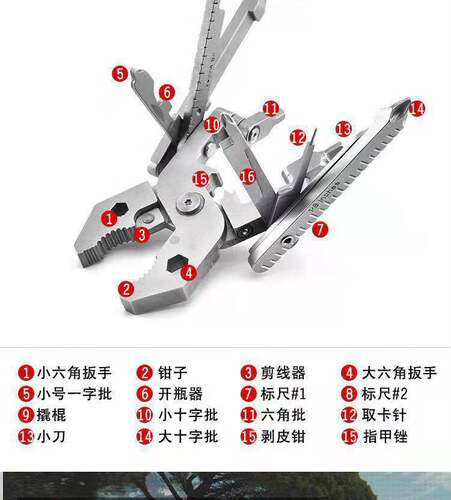 EDC户外随身携带25合一多功能工具钳