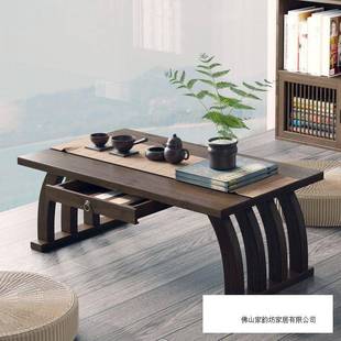 中窗式 简桌约阳台飘小茶几榻NDZ榻米窗台楠竹茶矮地桌毯小型桌子