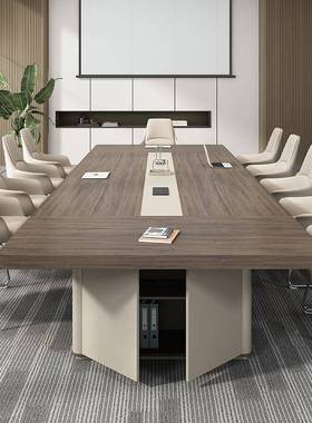高档会议桌大简00854长桌子椅约现代办公室开会桌长条接待会议台