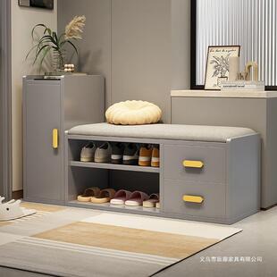 换鞋凳家用门口鞋柜坐凳一体软包长条凳入户鞋架可坐进门凳穿鞋凳