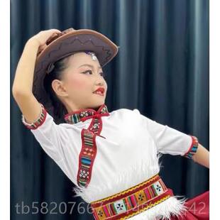 高档舞儿童族蹈锅庄舞次仁拉索热巴鼓草巴扎嘿扎西德勒西藏表演原