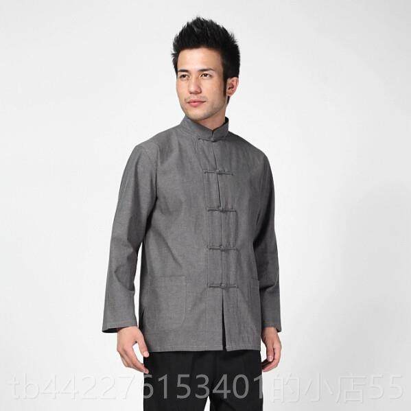 正品中棉国风全男唐装男长袖衬衣上装衣汉服中式底居士服中老打年,男装,唐装,淘宝优惠券,粉丝福利购,淘宝优惠卷