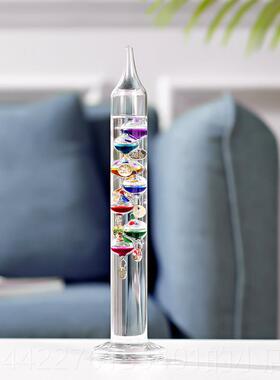 正品伽计利略彩球物理悬浮温度酒客柜厅玻璃摆件学创生物理学意礼