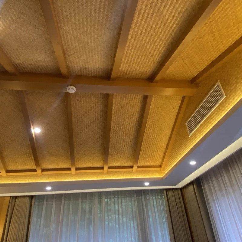 装修吊顶竹席子装修竹席定制工地草席装墙装饰农家乐酒店竹席材料