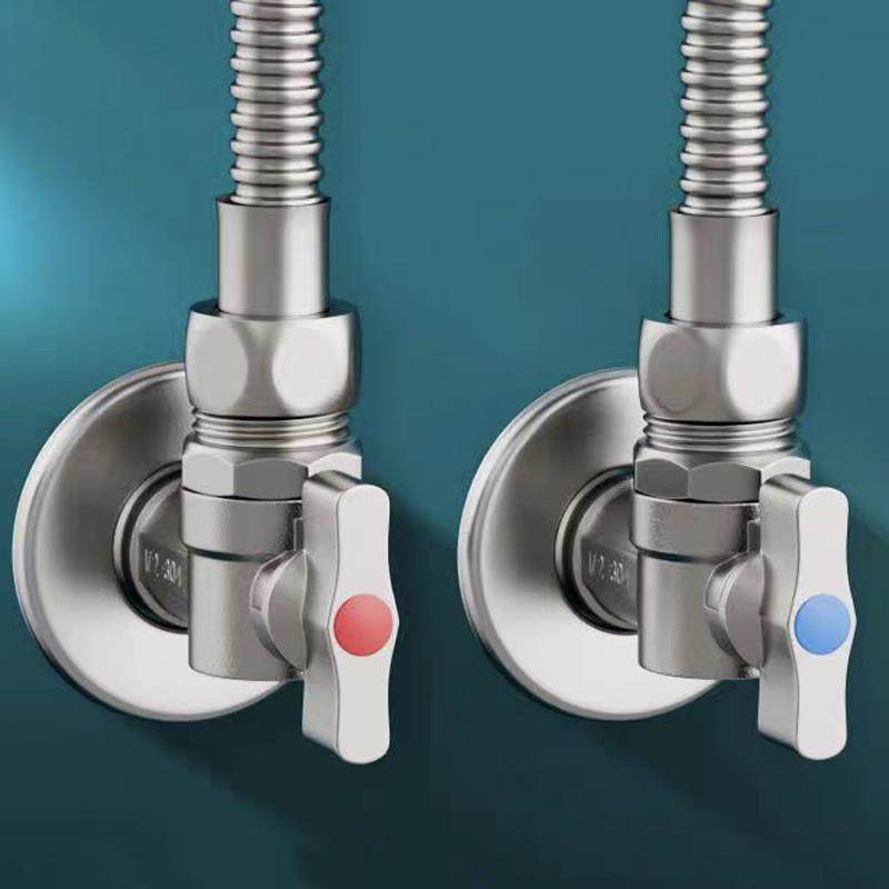 304不锈钢大流量角阀球芯球阀冷热热水器专用全开水阀开关三角阀