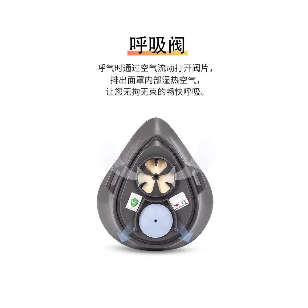 3M3200防尘面具配3701滤棉防工业粉尘灰尘挖煤矿厂水泥厂防护面罩