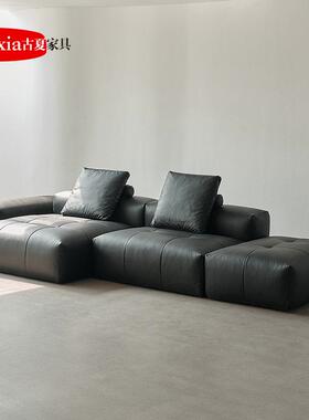 像素saba沙发意式极简设计师别墅大平层客厅真皮自由组合模块沙发