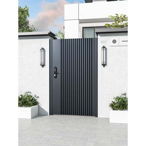 铝合金大院门户外别墅大院门简约现代入口花园单门铁制大院门