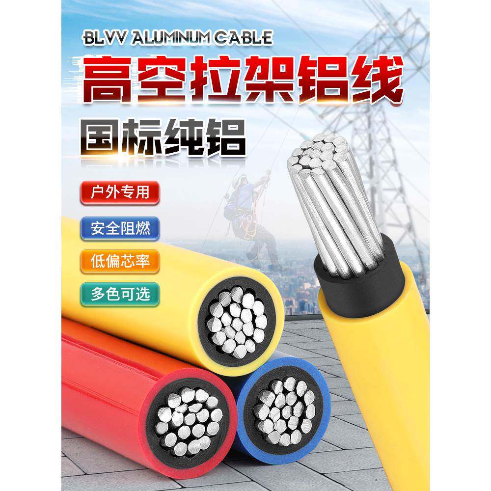 国标送检BLVV双皮铝电线10/16/25/35/50/70/95/120平方双塑电缆线