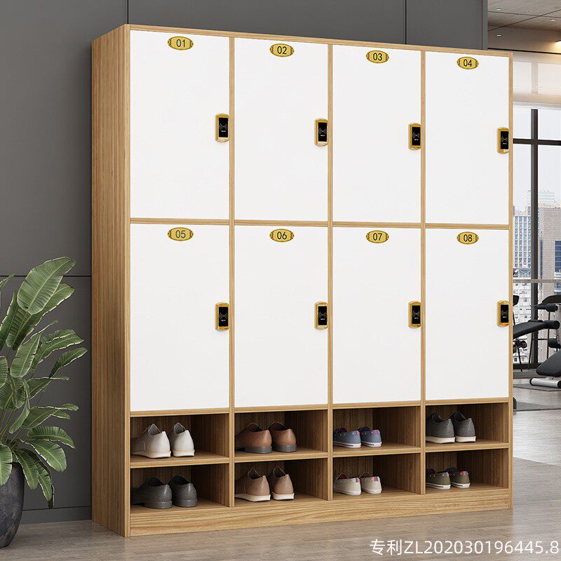 木质更衣柜员工储物浴室健身房理发店美容院游泳馆带锁存包换衣柜