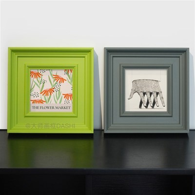 定制简约实木画框空框相框油画框外框装裱挂墙拼图线条照片打印4k