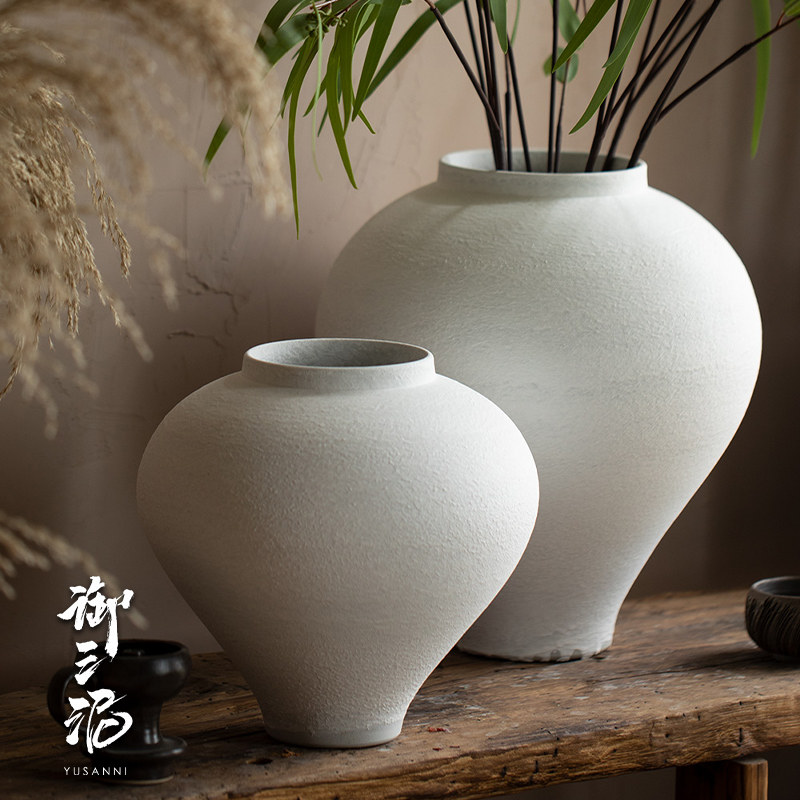 景德镇客厅花瓶干花花器摆件客厅插花陶瓷水培白色中式禅意插鲜花,家居饰品,家饰软装搭配套装,淘宝优惠券,粉丝福利购,淘宝优惠卷