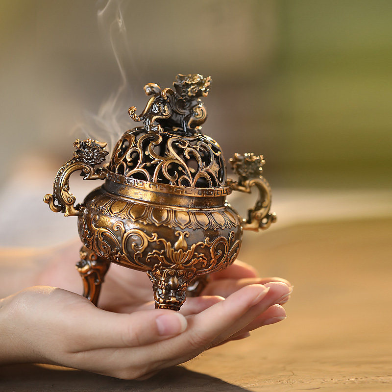 仿古香炉沉香狻猊香薰炉高级家用檀香薰香炉鼎室内宣德炉环香茶道,家居饰品,香薰炉,淘宝优惠券,粉丝福利购,淘宝优惠卷