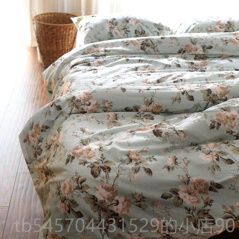 正品四件套双人棉床上用品纯5棉全1. 1.8m2.田0床单被套新品包邮