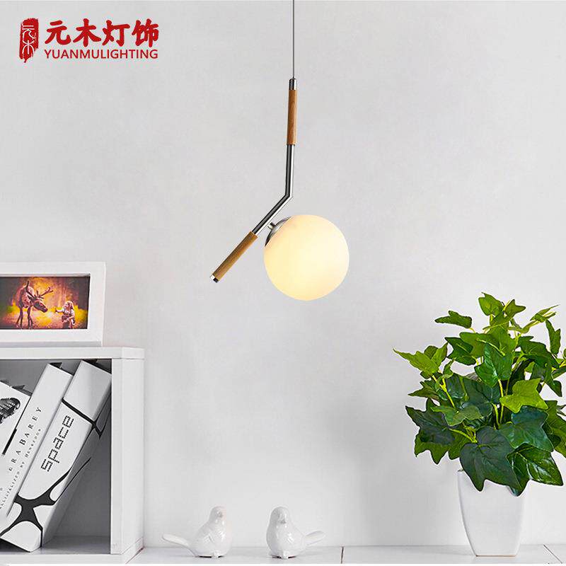 北欧后现代小吊灯个性创意单头玻璃圆球餐厅卧室吧台服装店吊灯