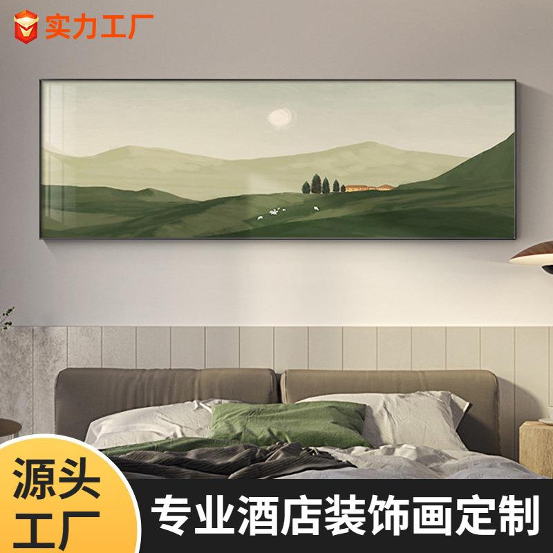 田园风景卧室床头画北欧油画风格装饰画现代简约温馨壁画客厅挂画