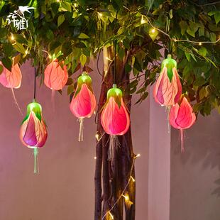 风铃花树木装饰灯户外防水挂件工程亮化节日街道七彩挂树灯笼花灯
