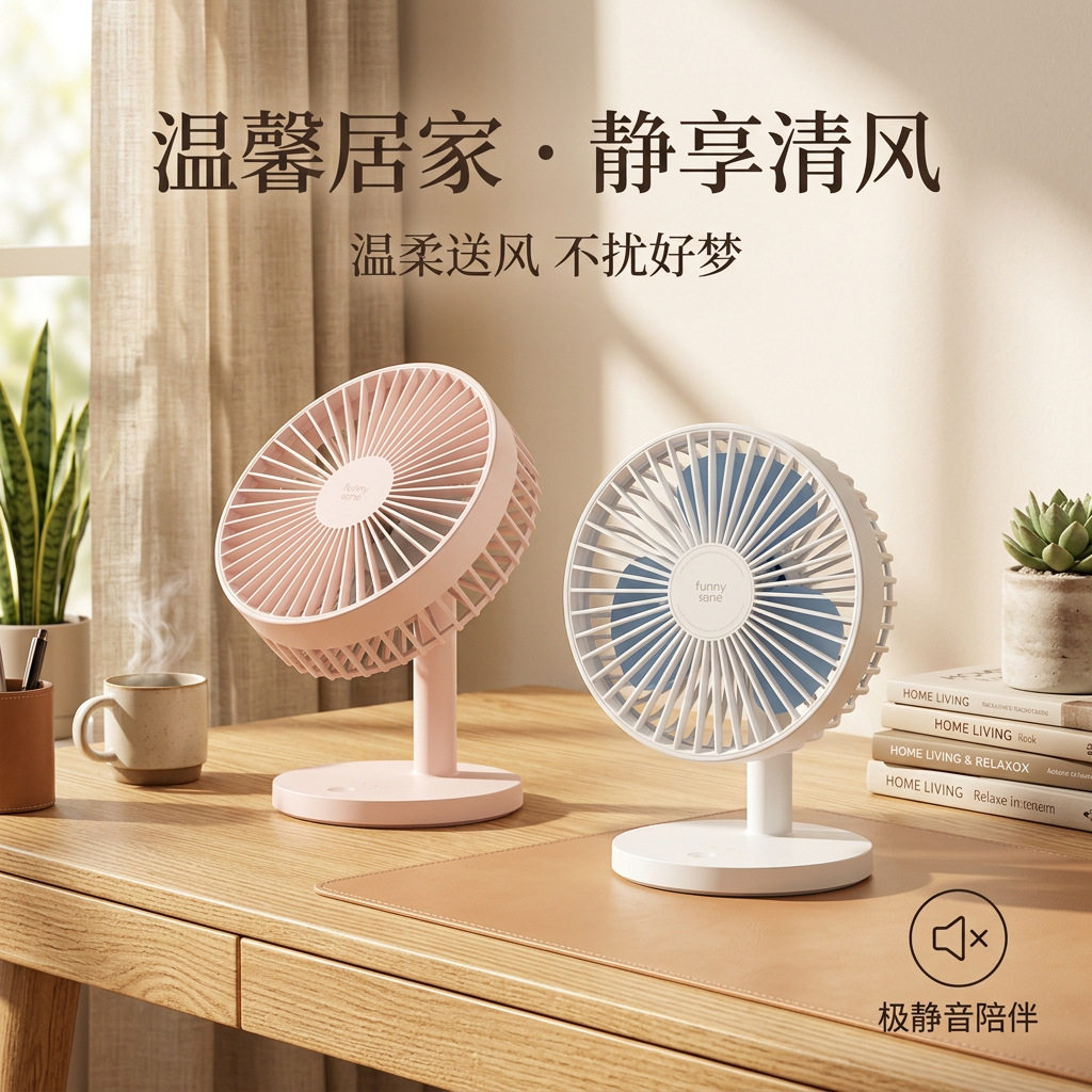 3Life叁活202晴风桌面USB风扇迷你便携小风扇大风力立式礼品风扇
