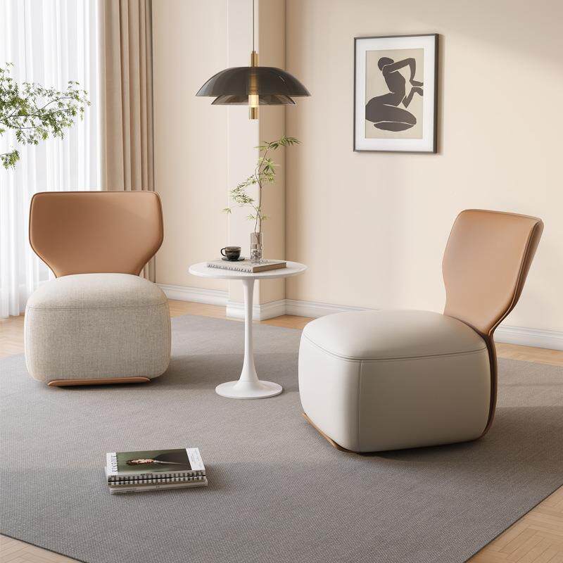 椅北家欧单人沙发厅轻677奢高级小户型用靠背椅布艺懒人阳客台休