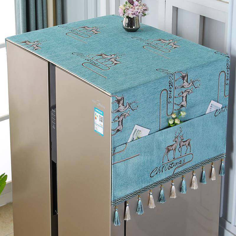 冰箱盖布顶防尘罩筒双开门开单门保护盖巾滚洗衣机帘北ZL71-12欧