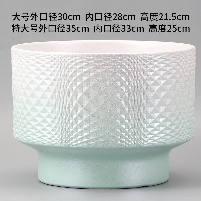 家用高档巨大号新款陶瓷花盆发财树大蕙兰种多珠蝴蝶兰专用花盆