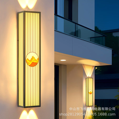 户外壁灯新现代防水射灯庭院别墅大门洗墙灯室外围墙装饰柱子壁灯