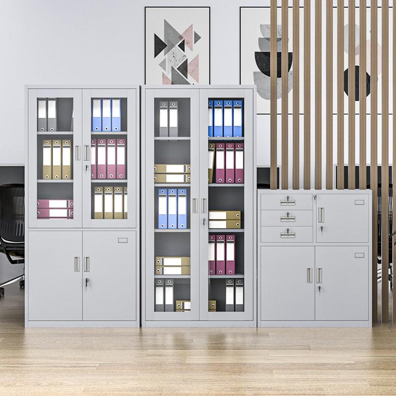 文件柜钢制办公铁柜资料档案柜子收纳办公柜铁皮矮柜厂家带锁